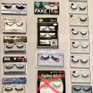 17 PAIRS OF FALSE LASHES EYELASH FALSIE MAKEUP